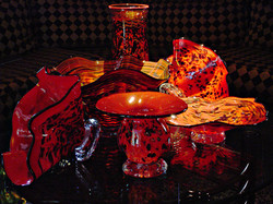 Vase and Platter Arrangement